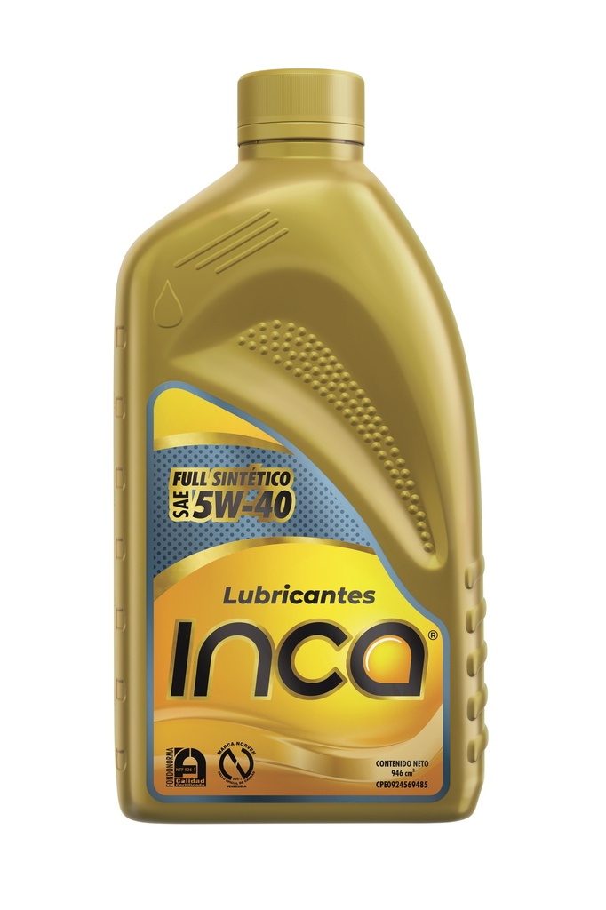 INCA FULL SINTÉTICO API SP SAE 5W40 EN CAJA DE 1/4 DE GALON 6 UNIDADES