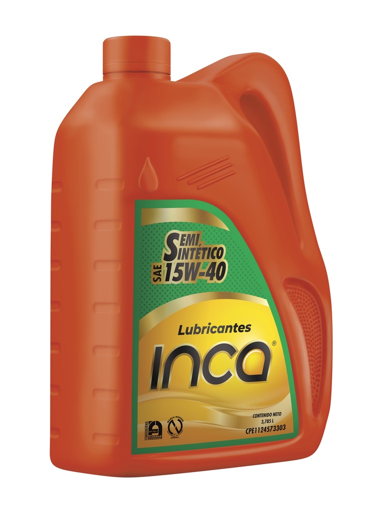 INCA SEMISINTÉTICO API SQ SAE 15 W 40 EN CAJA DE GALON