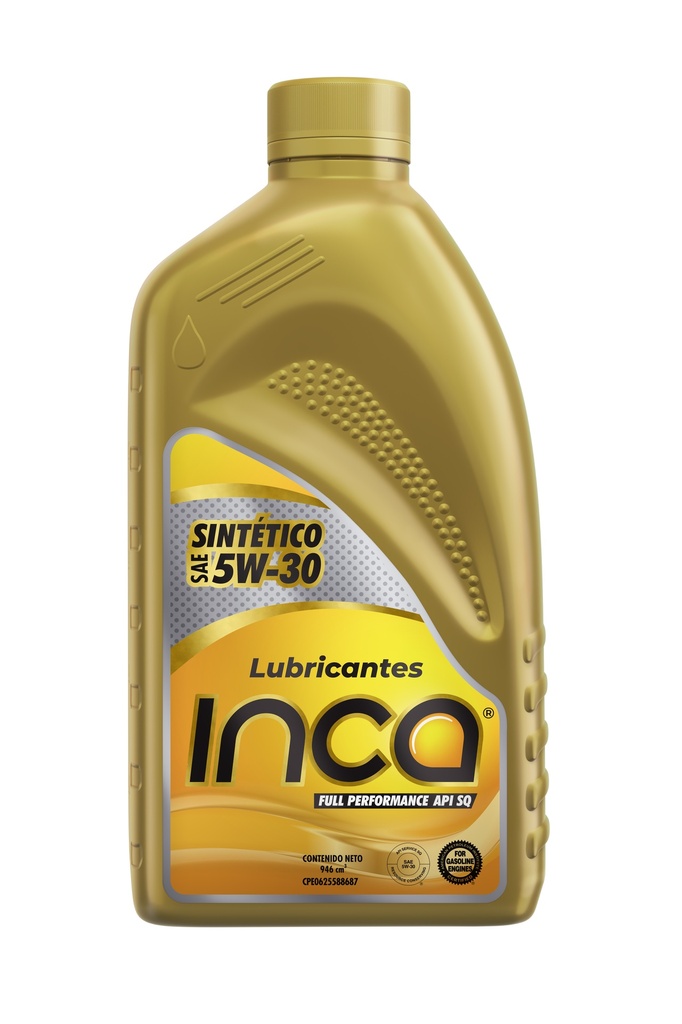 INCA SINTÉTICO API SQ SAE 5W 30 EN CAJA DE 1/4 DE GALÓN 6 UNIDADES