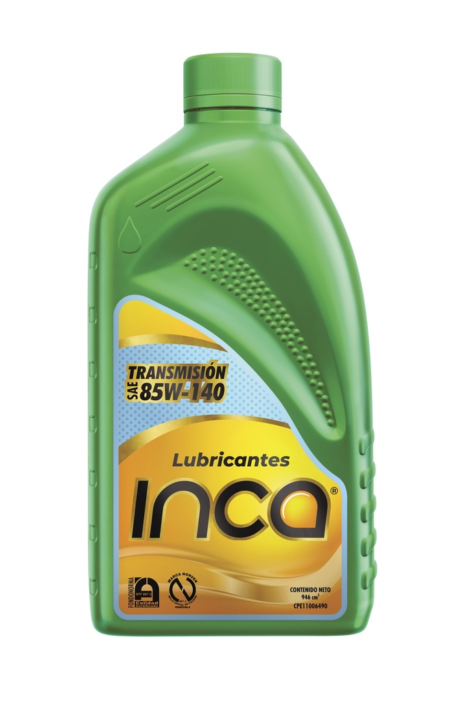 INCATRANSMISION EXTREMA 85W 140 GL-4 EN CAJA DE 1/4 DE GALON VERDE